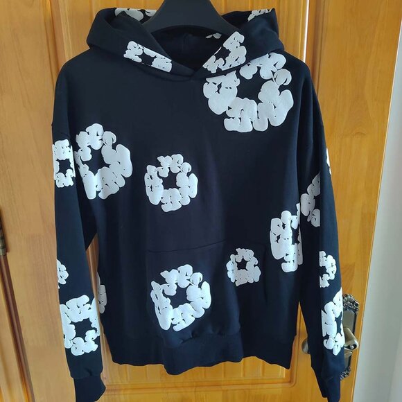 Denim Tears Black Hooded Sweatshirt - Picture 1 of 9